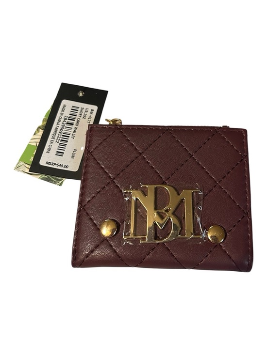 Badgley Mischka Handbags - Badgley Mischka NWT Quilted Wine Bifold Wallet with Gold Logo